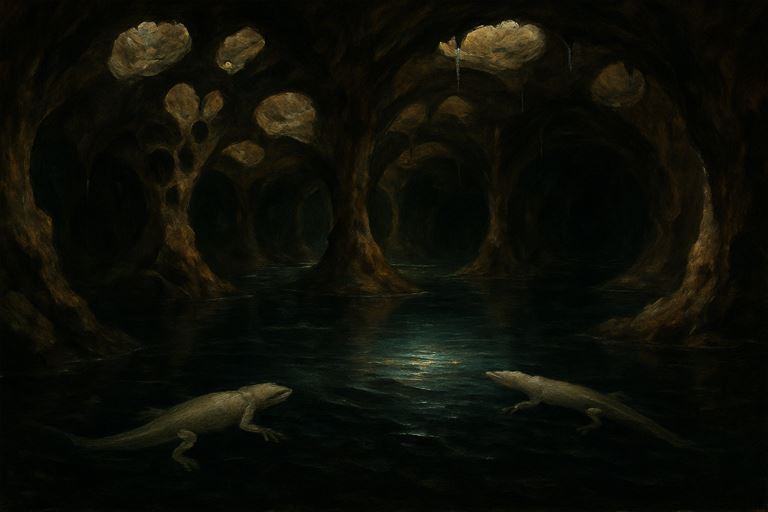 The Drowned Warren — half-flooded tunnels of black, cold water